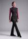 Leggings neri flare in tessuto elasticizzato traspirante ALTAVIA STUDIO_0