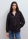 Camicia nera con fantasia floreale e fiocco al collo_0