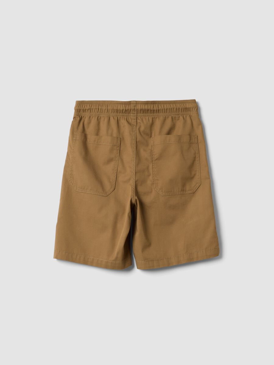 Braune Bermuda-Shorts in Regular Fit aus reiner Baumwolle_4