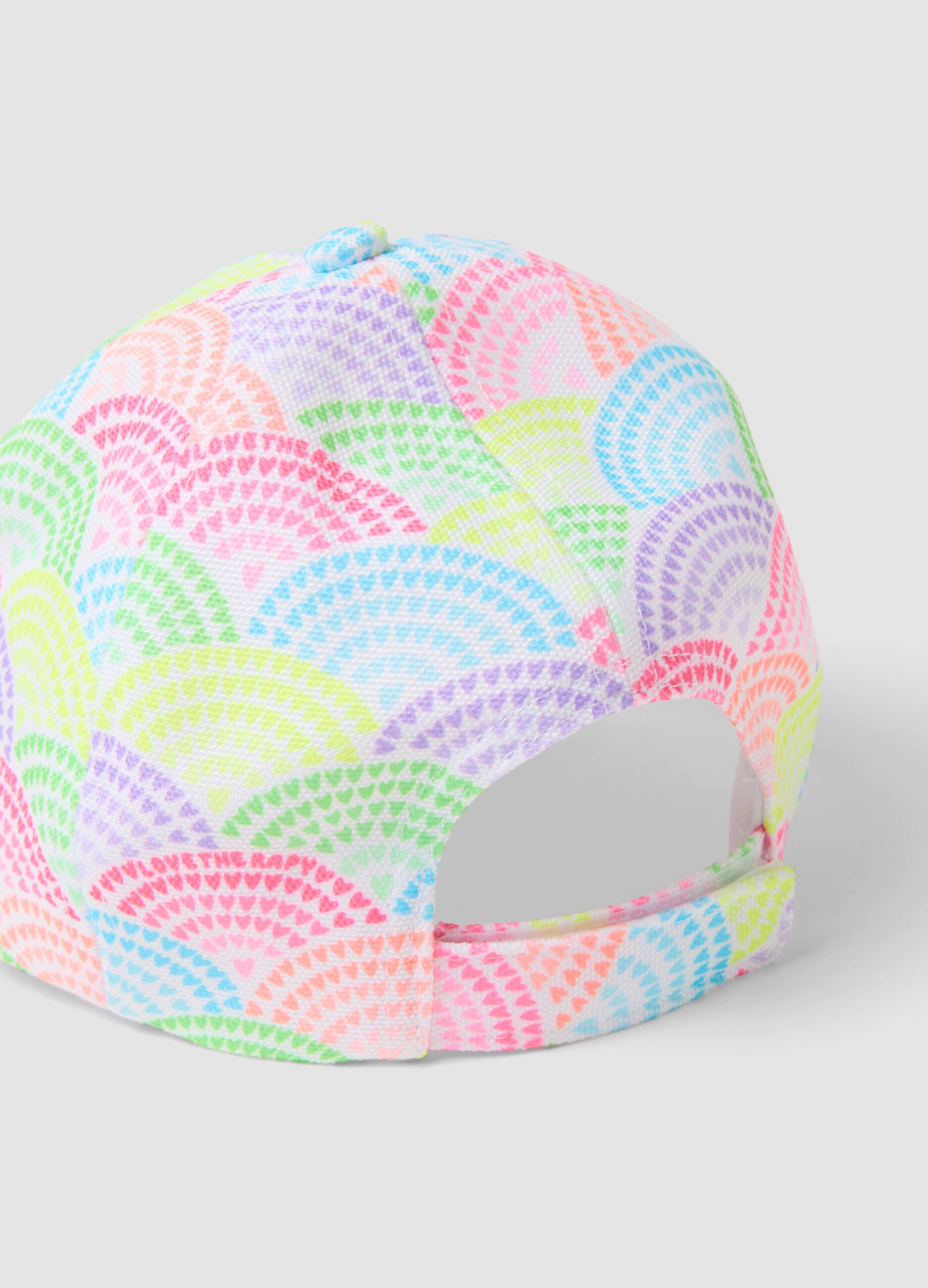 Mehrfarbige Baseballcap mit Print