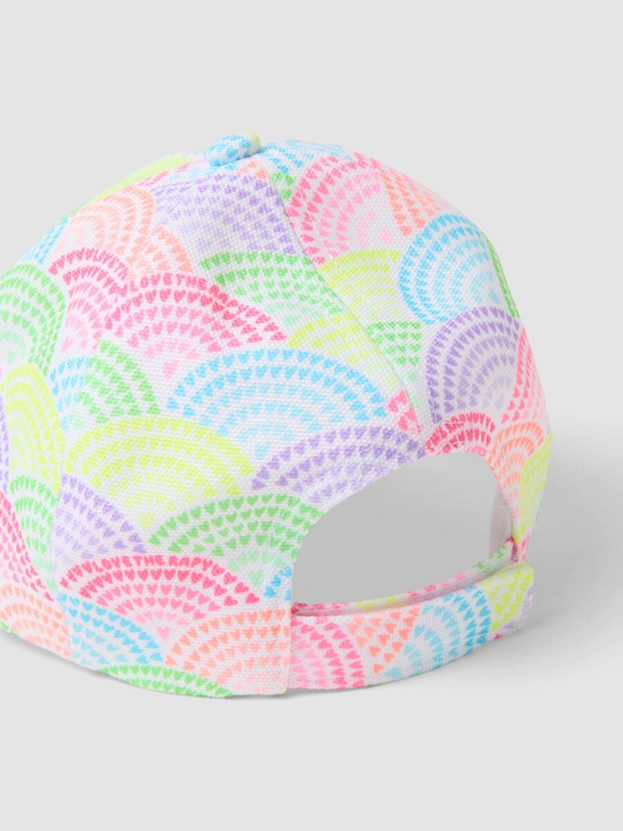 Multicolour patterned baseball cap_2
