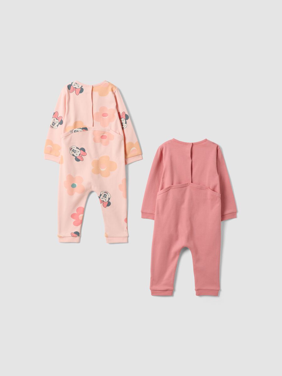 Bipack di tutine rosa in puro cotone con stampa Minnie_1