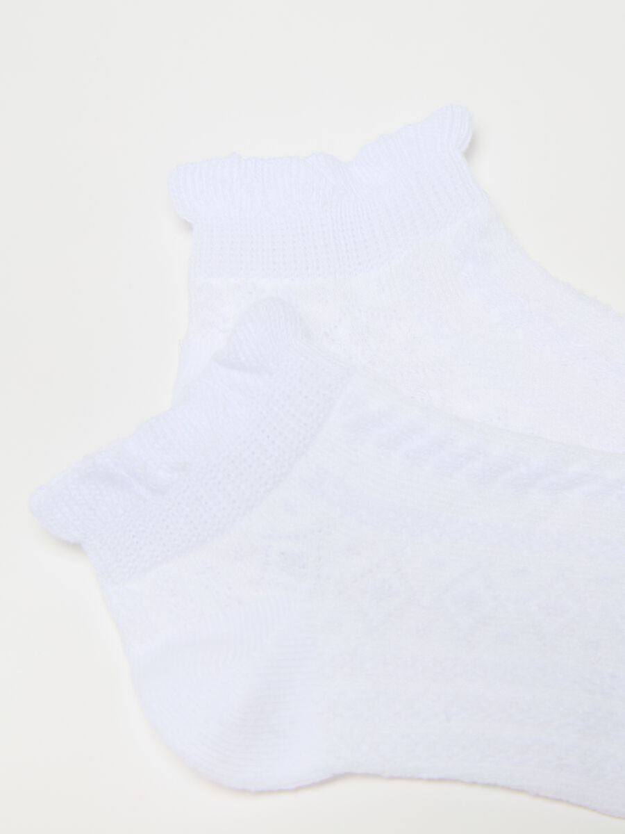 Short socks with raised weave_1
