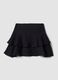 Black viscose-blend tiered skirt_4
