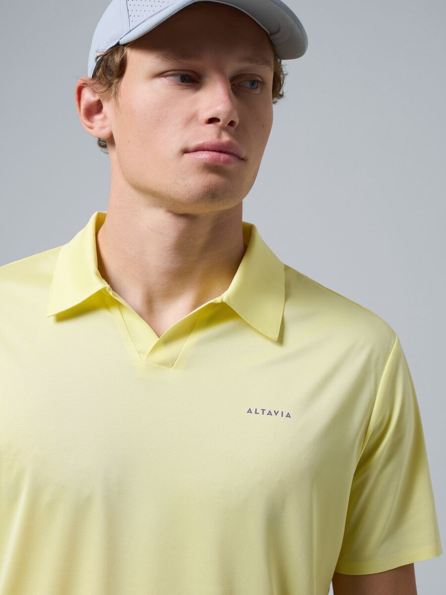 Gelbes ALTAVIA COURT Sport-Poloshirt aus Stretchmaterial_2