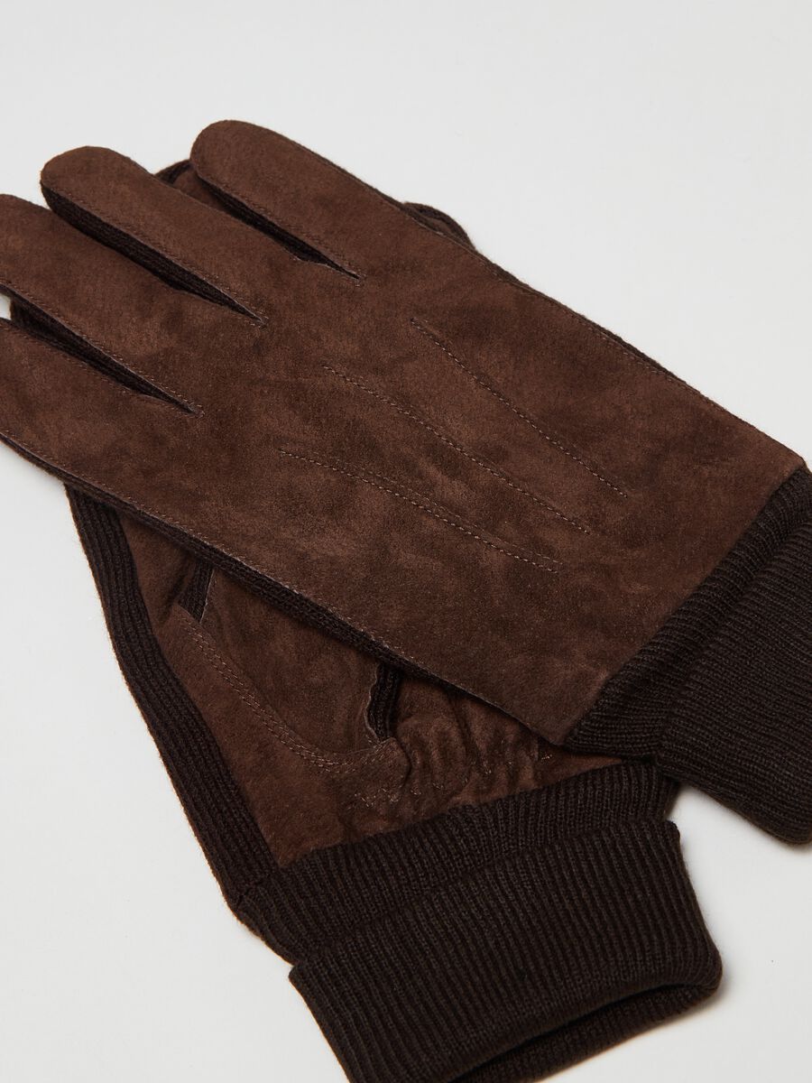 Gloves with suede leather inserts_2