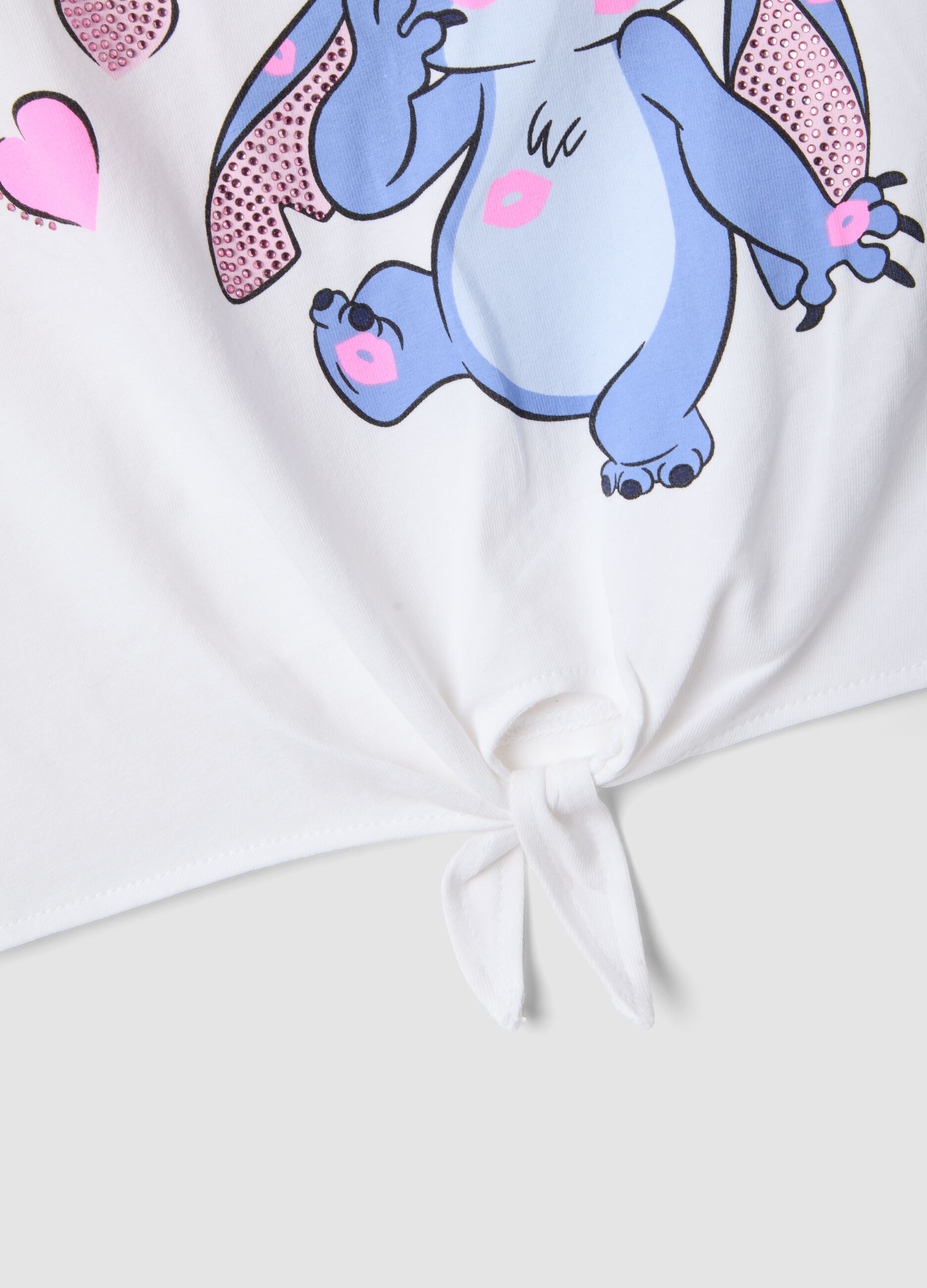 Girls&rsquo; multicolour stretch-cotton set with Stitch print