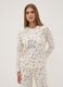 Pijama branco em jersey de algod&atilde;o puro, corte regular_1