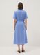 Blue pure viscose dress with regular fit and belt_2