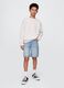 Denim shorts in a cotton and lyocell blend_0