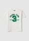 Pure cotton white children's T-shirt regular fit with print_3