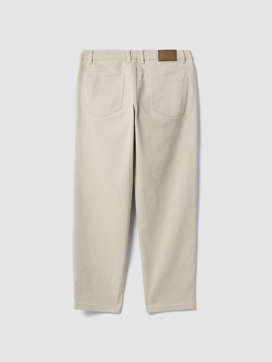 Grey straight-leg stretch cotton twill trousers_6