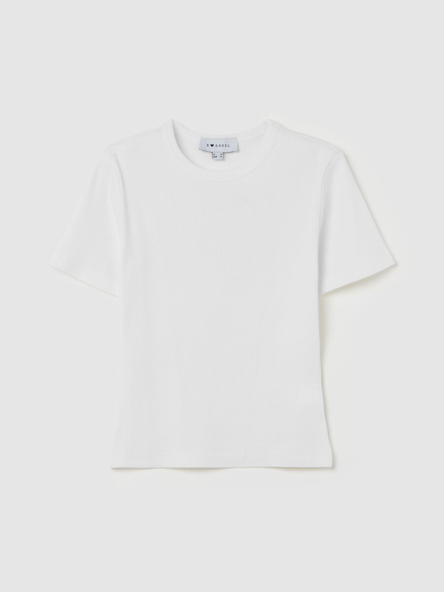 Ribbed T-shirt in stretch cotton_4