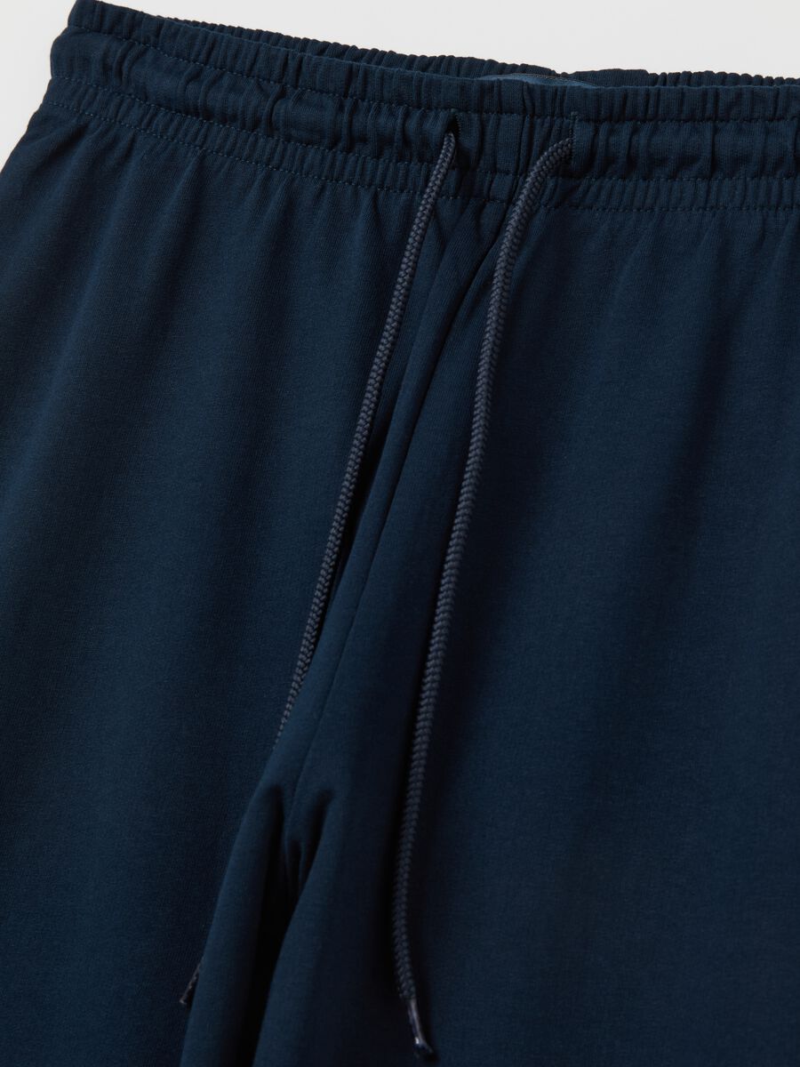 Plush joggers with drawstring_5