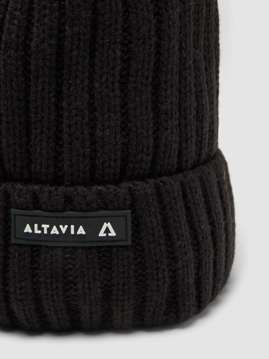 Ribbed Knit Beanie with Turn-Up Cuff ALTAVIA WITH DEBORAH COMPAGNONI_2