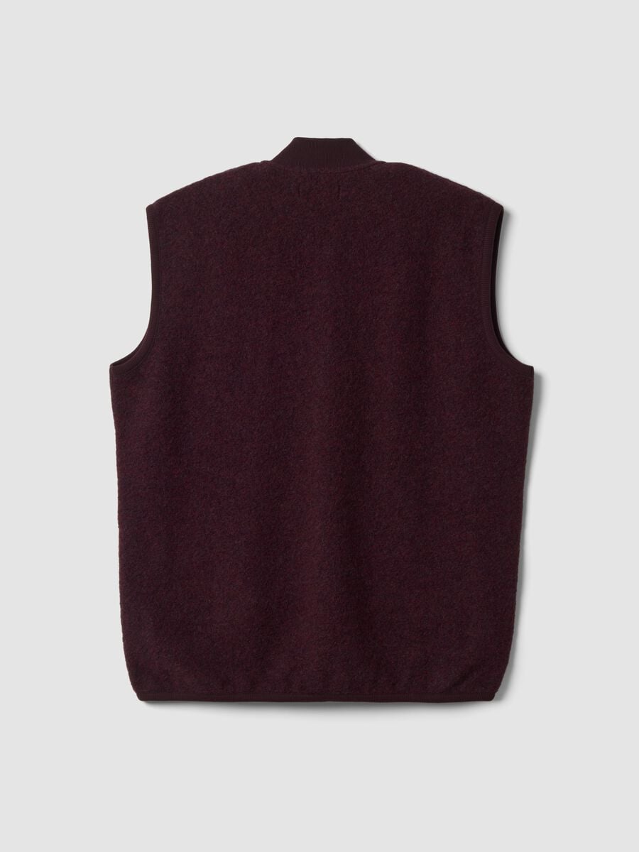 Purple wool-blend gilet with zip_2