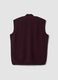 Purple wool-blend gilet with zip_2