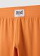 Orange stretch cotton regular fit leggings with Everlast logo_5