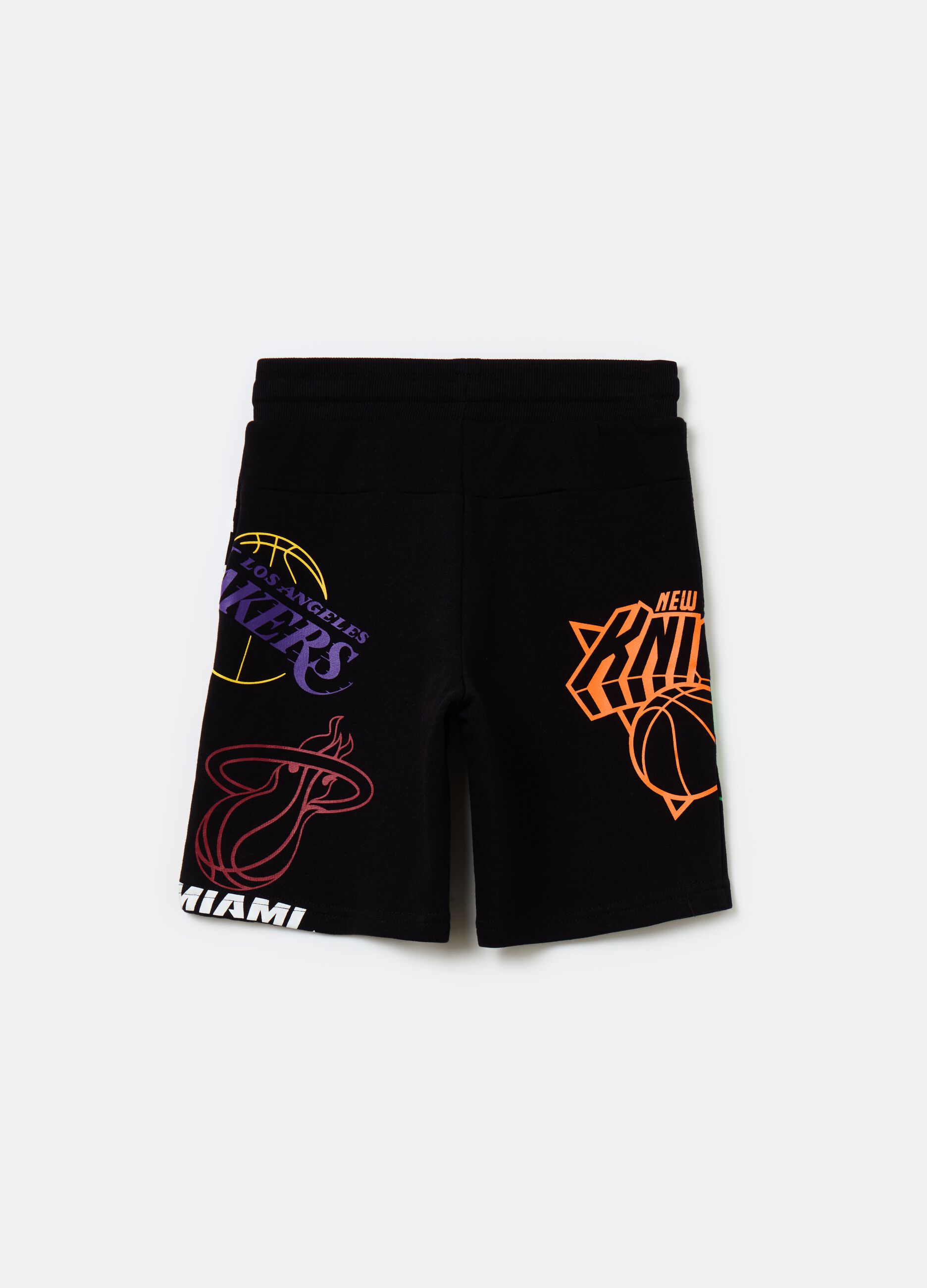 French terry shorts with NBA print