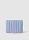 Multicolour striped pouch with zip_1