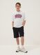 Schwarz-weisses Jungen-Set aus reiner Baumwolle mit Print, Oversize-Passform_0