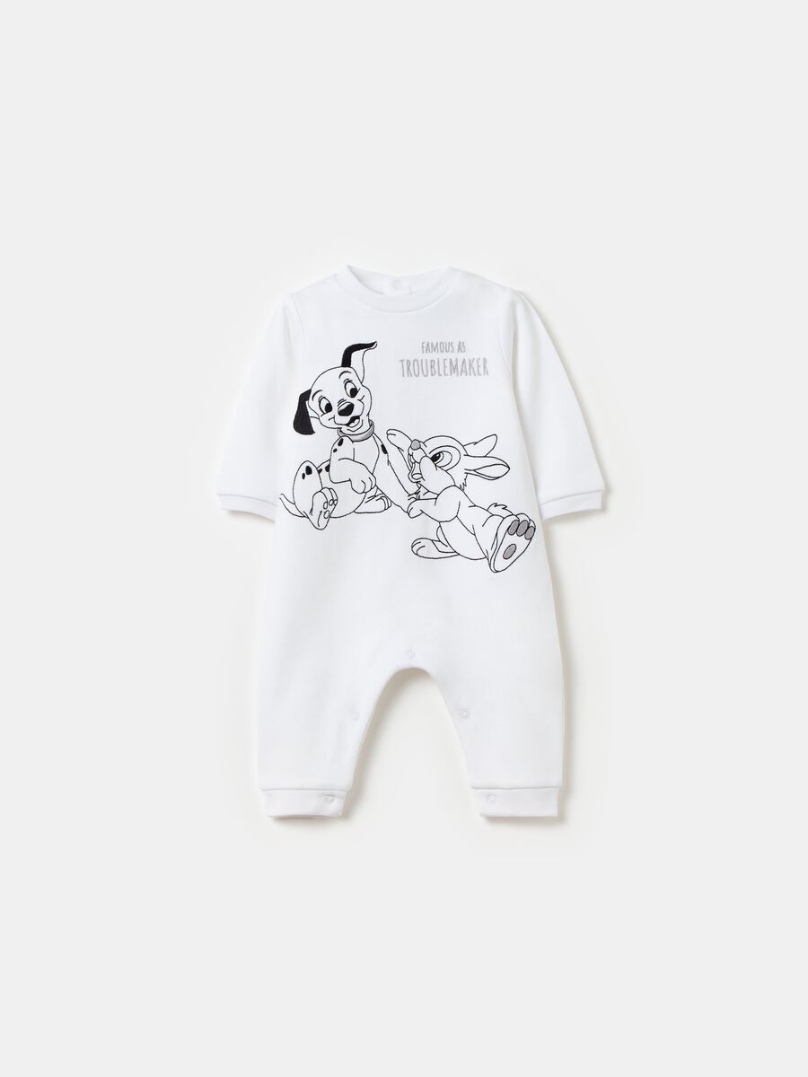 Organic cotton onesie with Lucky and Thumper embroidery_0