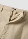 Beige linen-blend regular-fit cargo trousers_1