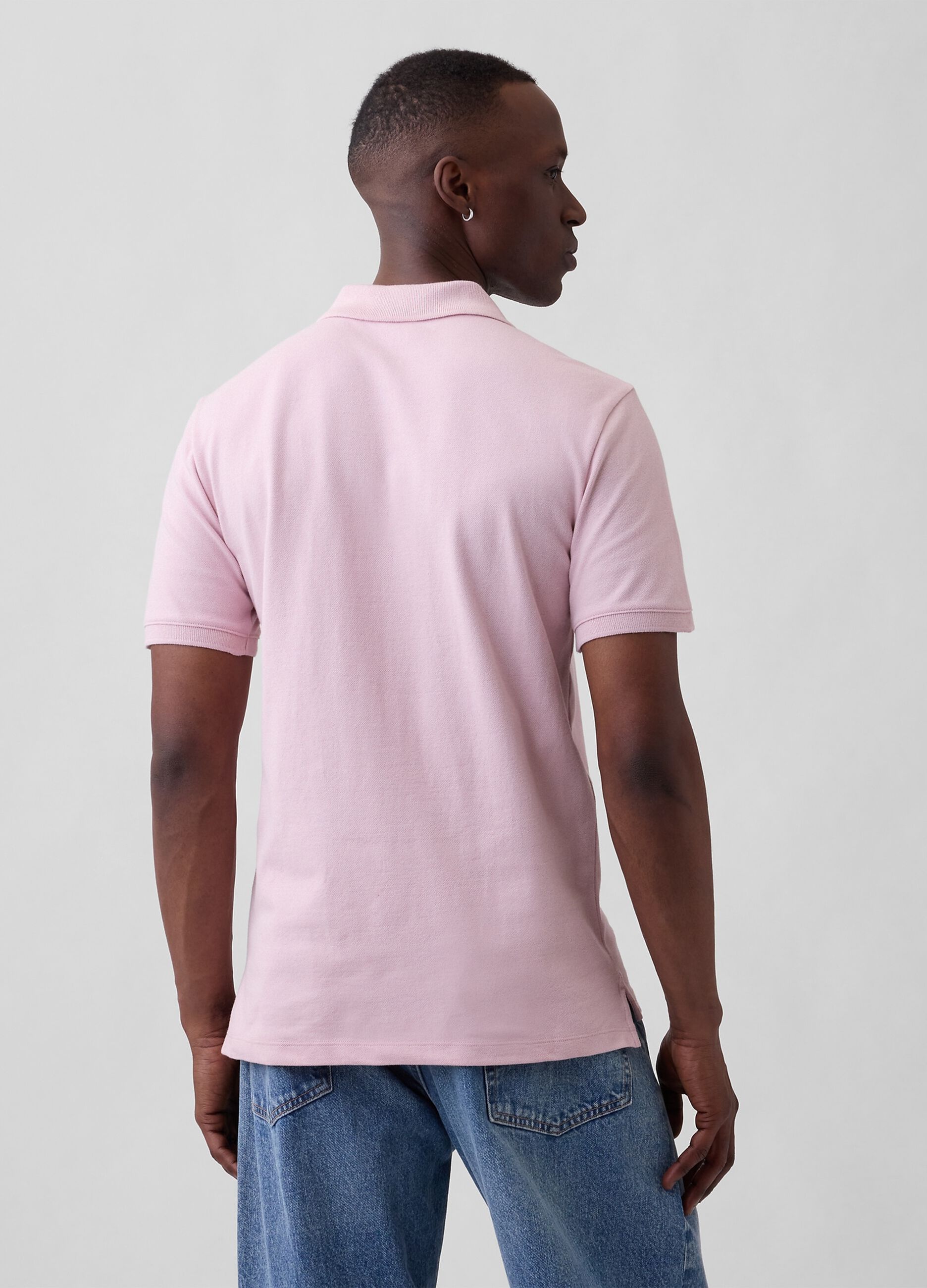 Short-sleeve cotton polo shirt