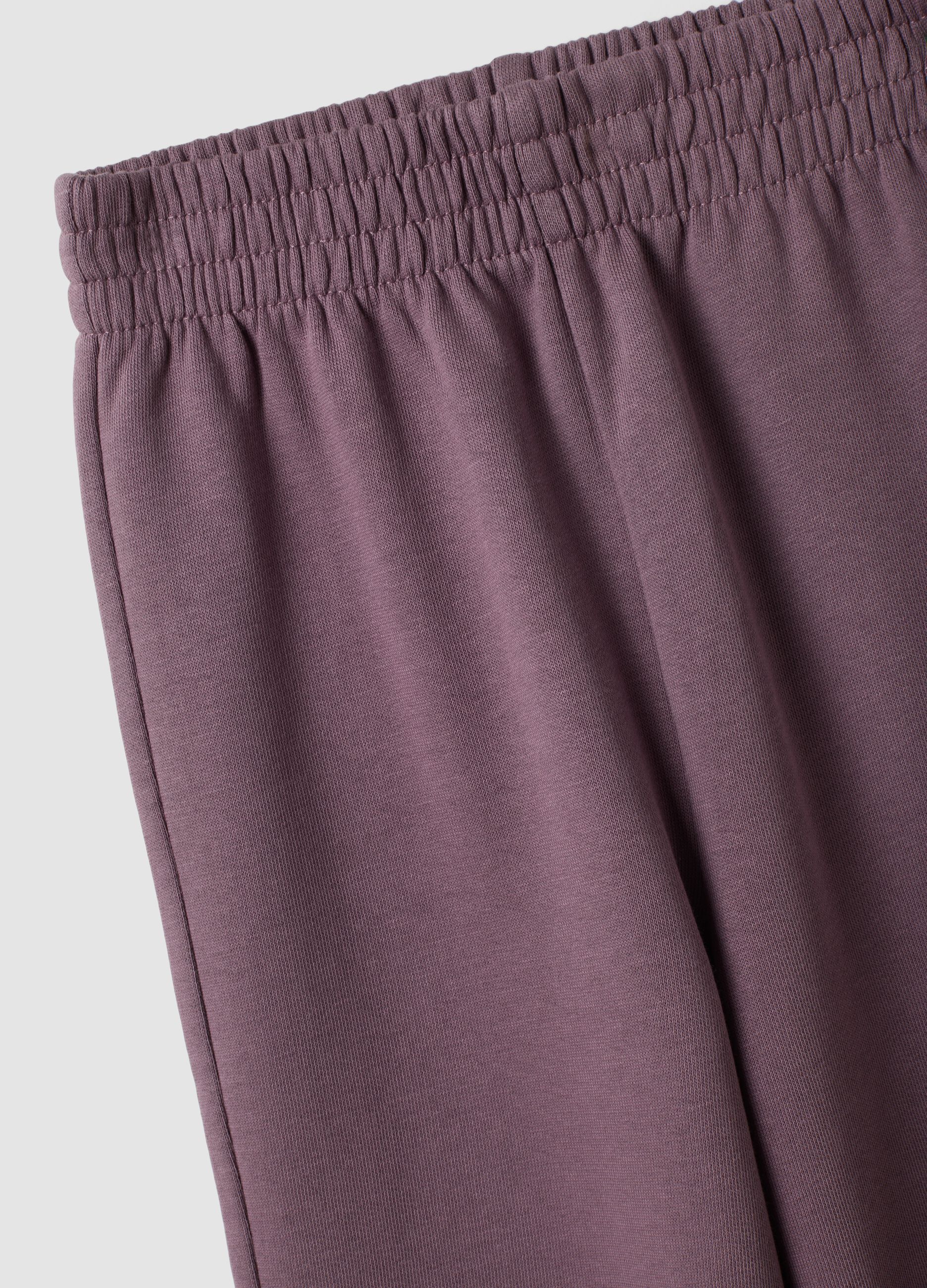 Cal&ccedil;as jogger roxas em fleece 100% algod&atilde;o, corte regular