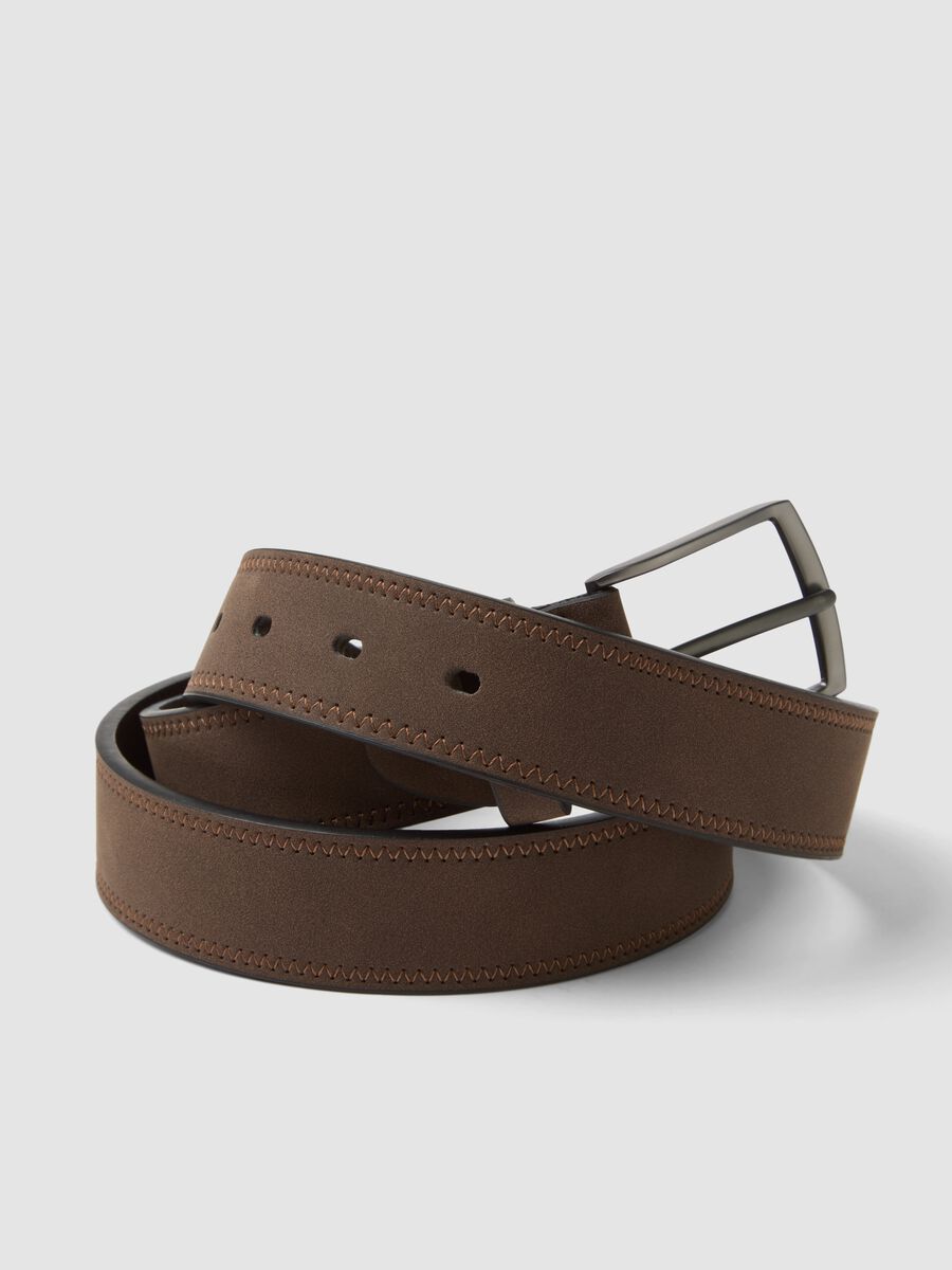 Brown belt with pin buckle_2