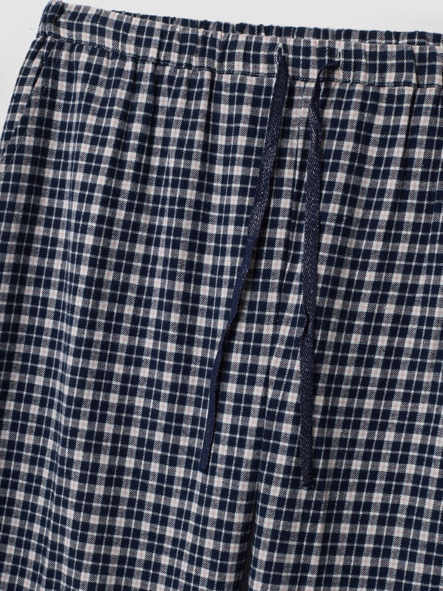 Multicolour check organic cotton pyjama trousers_5
