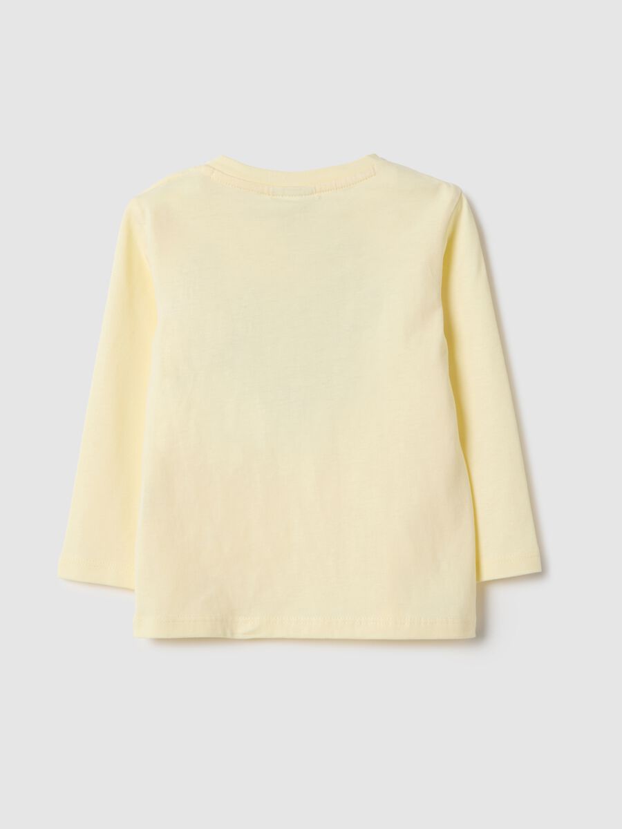 Yellow pure cotton toddler T-shirt, regular fit with print_1