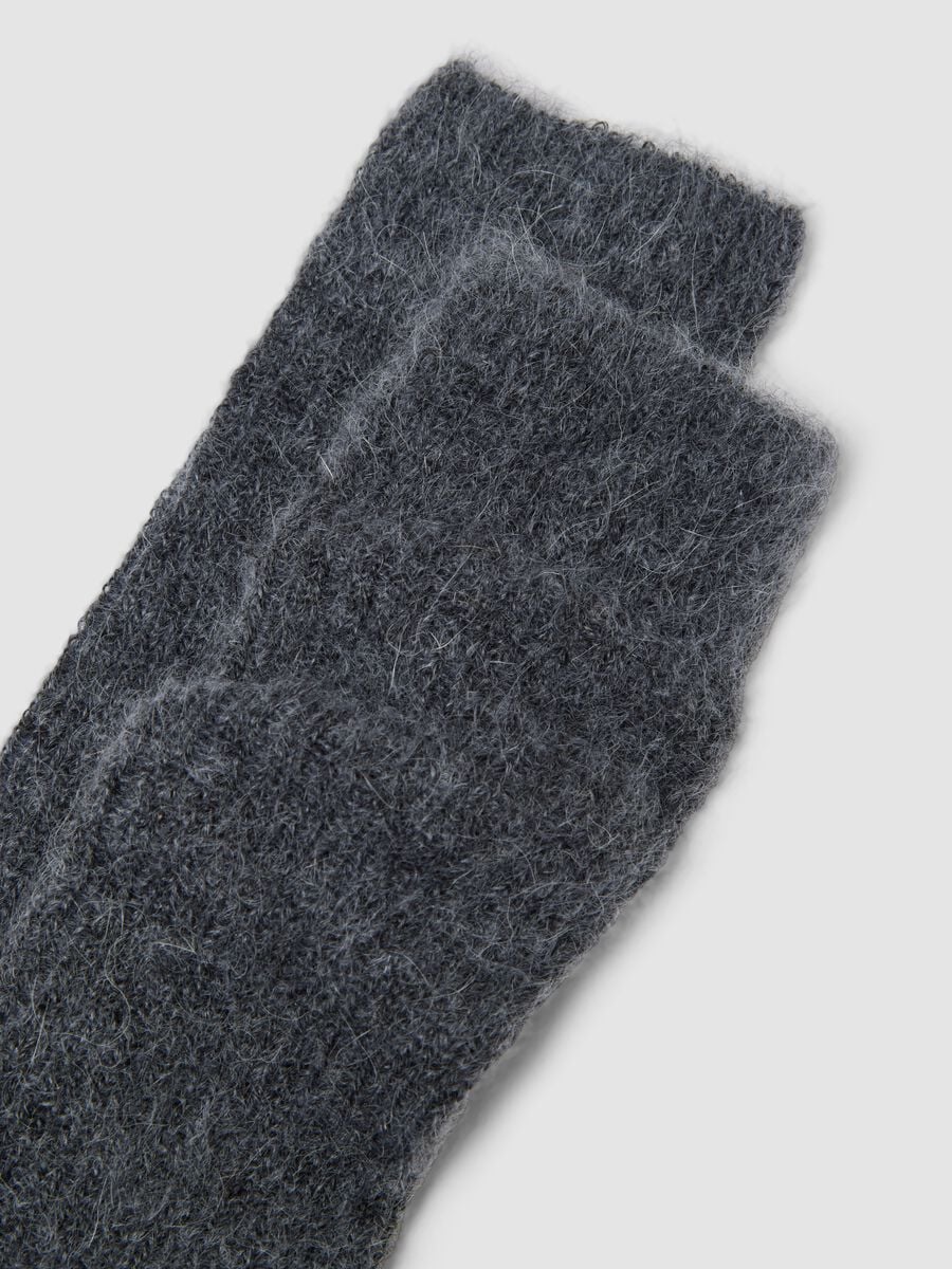 Blue stretch mohair and alpaca socks_2
