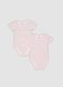 2er-Pack rosa Bodys aus reiner Bio-Baumwolle f&uuml;r Baby- und Kleinkinder-M&auml;dchen_0