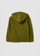 Sudadera verde con capucha de algod&oacute;n org&aacute;nico puro para ni&ntilde;o, corte regular_1