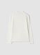 Wei&szlig;es Langarm-T-Shirt aus Bio-Stretch-Baumwolle mit Stehkragen_1