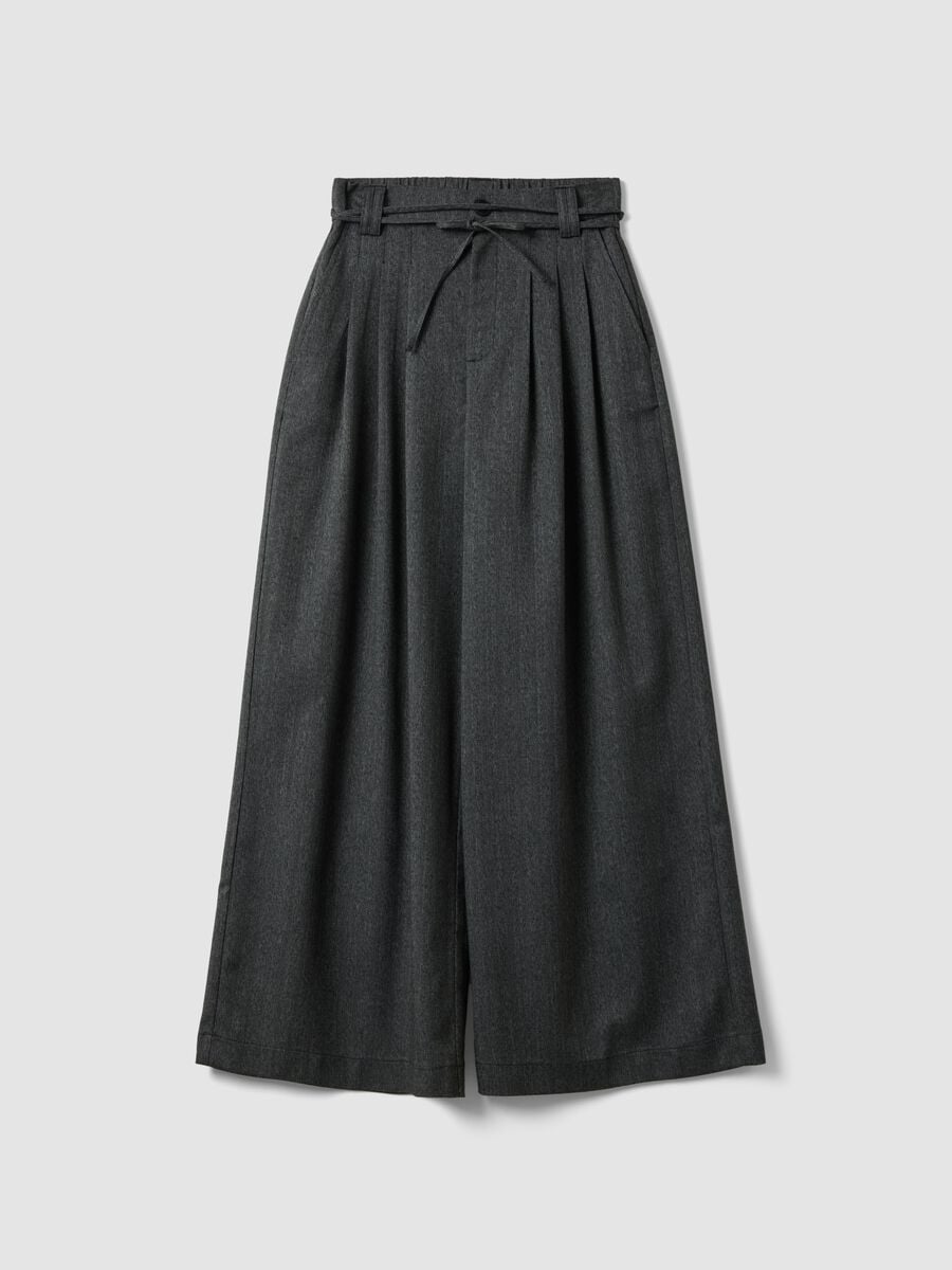 Grey wide-leg trousers in stretch viscose_5