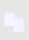 Zweierpack M&auml;dchenunterhemden aus wei&szlig;em Stretch-Baumwollstoff im regular Fit_0