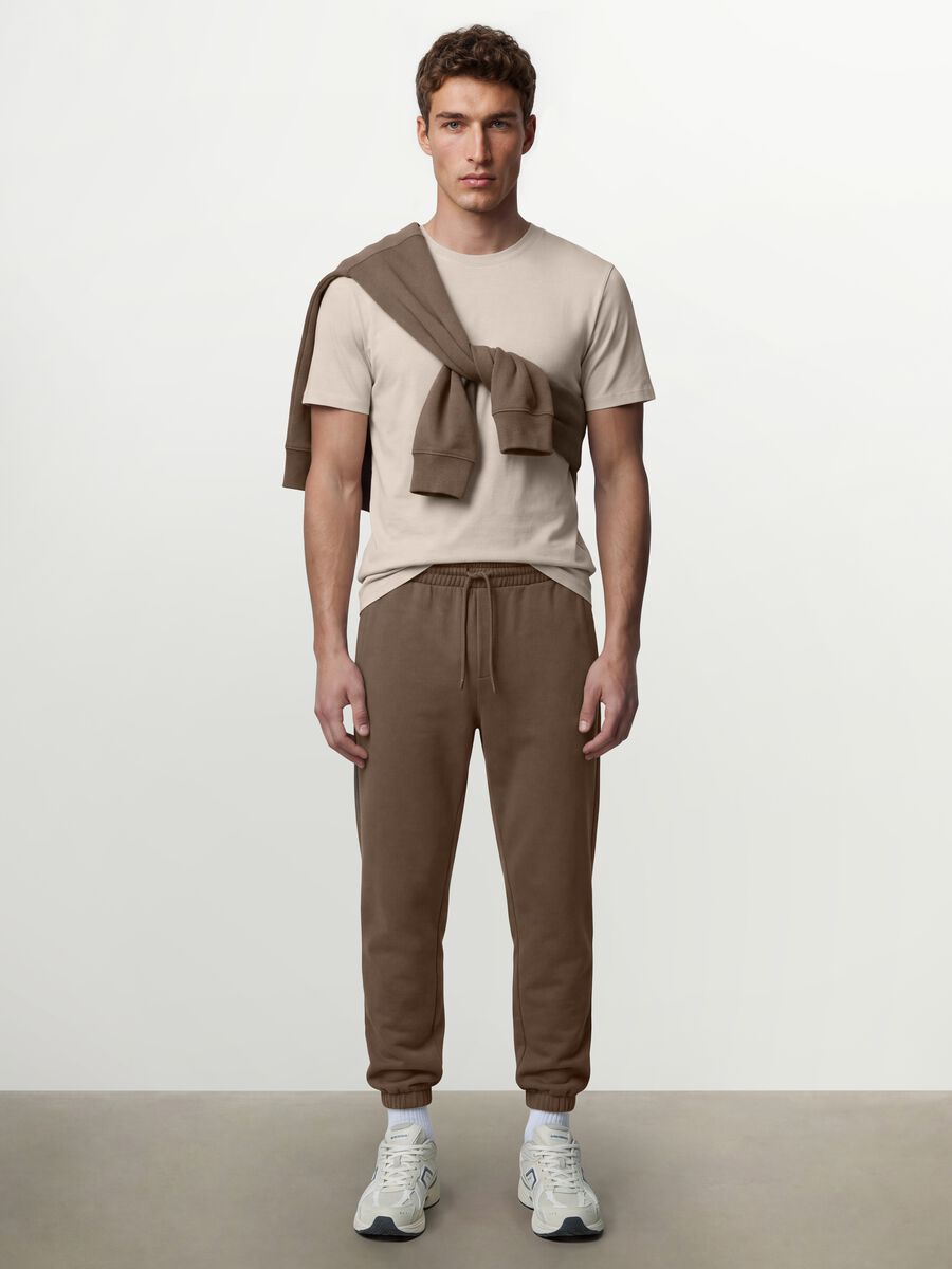Beige organic cotton jersey T-shirt, regular fit_1