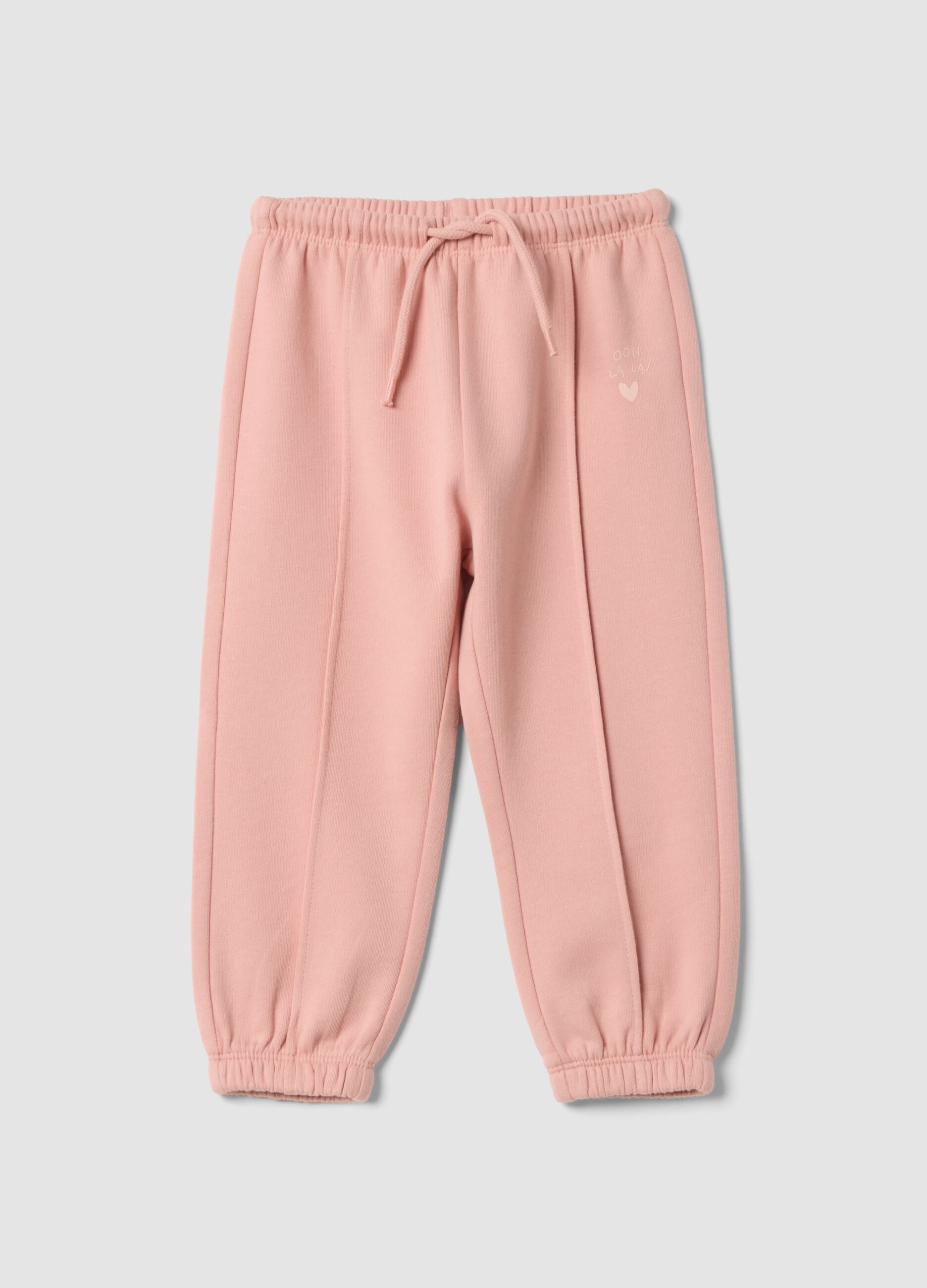 Pink pure cotton joggers