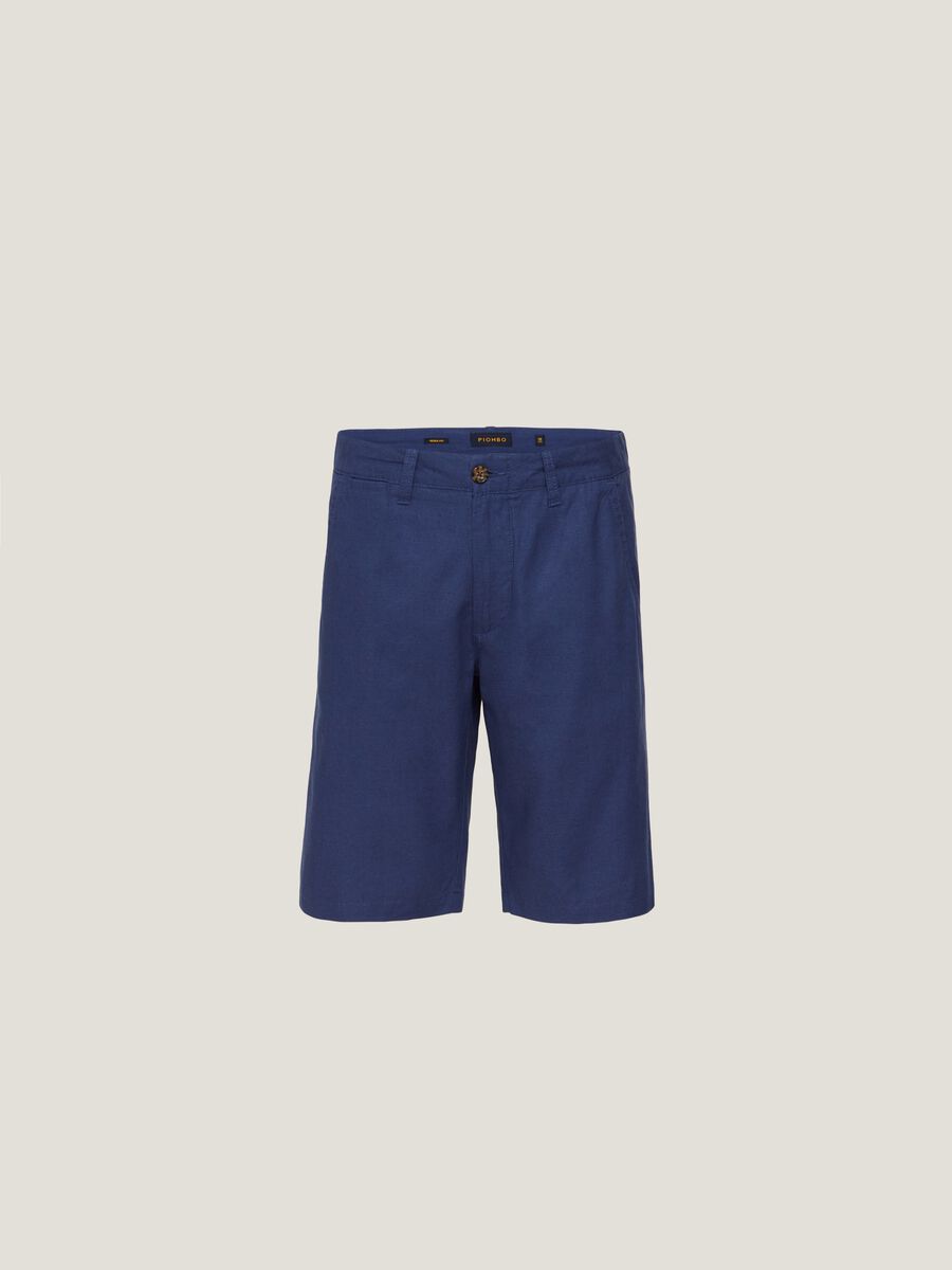 Bermuda chinos in linen and cotton_4