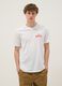Wei&szlig;es T-Shirt mit Print aus reiner Baumwolle, Regular Fit_0