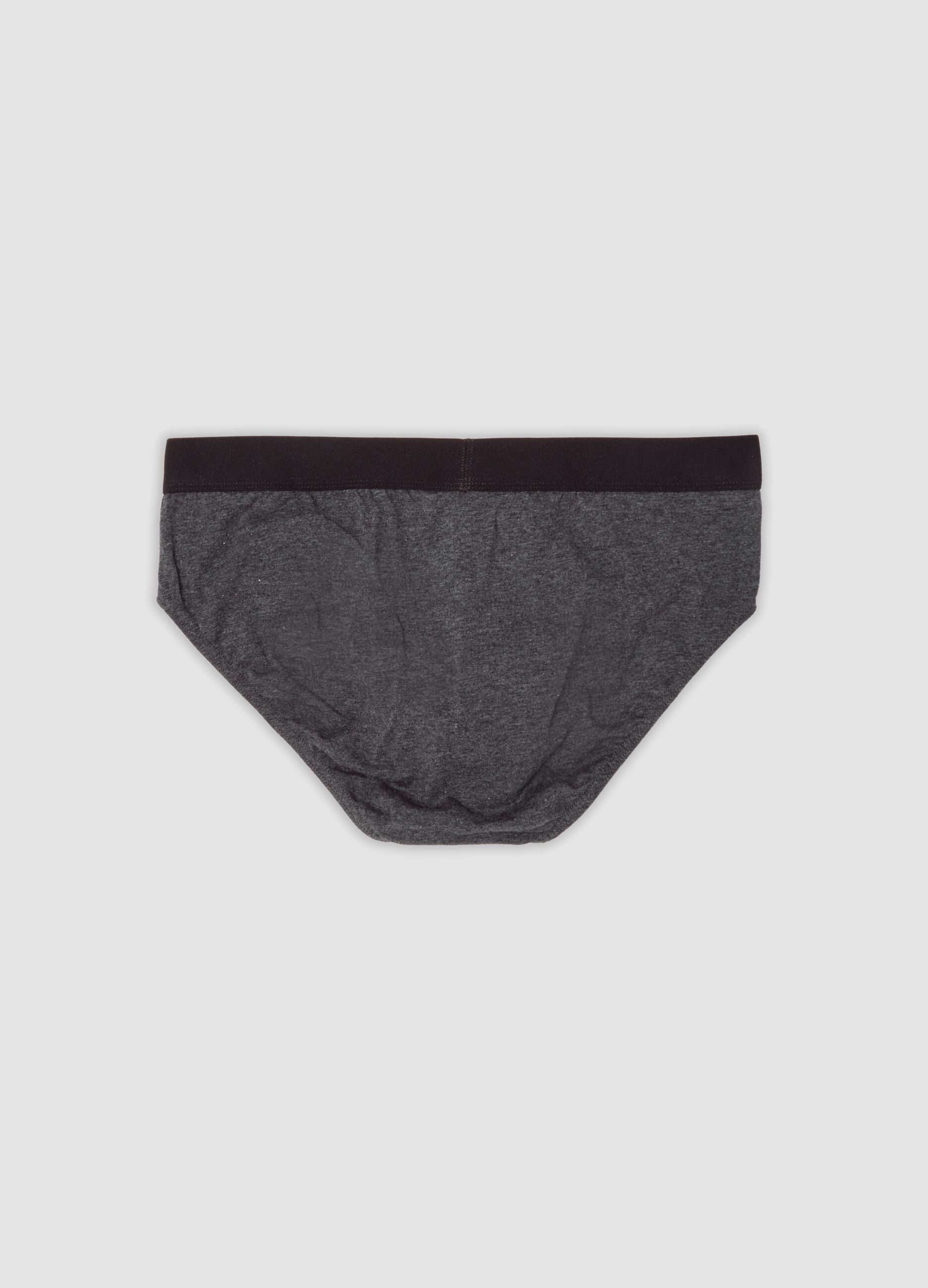 Three-pack of multicolour stretch organic cotton briefs