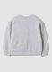 Sweatshirt cinzenta de gola redonda em mistura de algod&atilde;o e viscose com estrela bordada para menina beb&eacute;_1