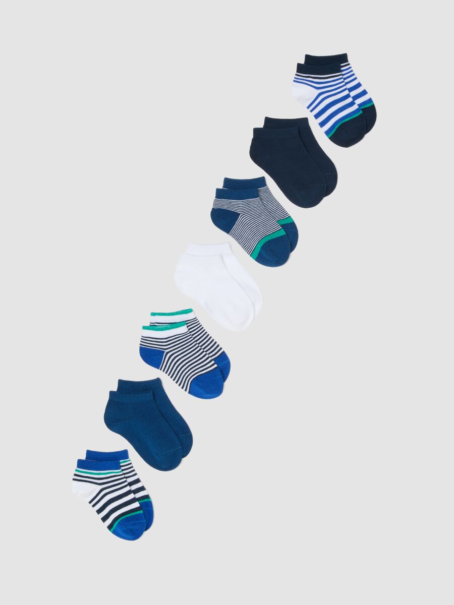 Pack de calcetines infantiles multicolor de mezcla de algod&oacute;n el&aacute;stico_0