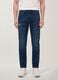 Dark blue stretch cotton denim jeans, regular fit_1