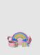 Pink crossbody bag with rainbow_0