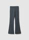 Girls' grey stretch cotton flare leggings_3