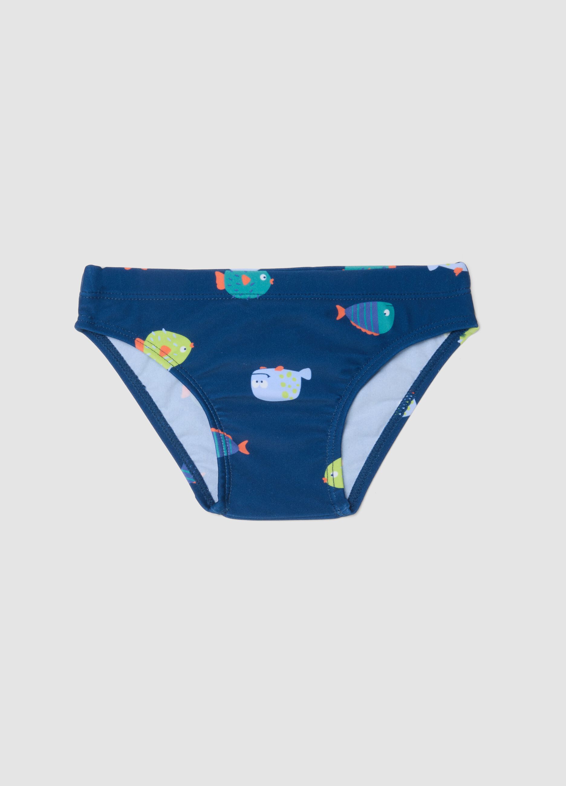 Blue stretch swim briefs