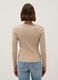 Langarmshirt aus reinem Baumwolle Beige Regular Fit_2